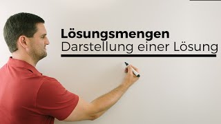 Lösungsmengen Darstellung einer Lösung bei GleichungenUngleichungen  Mathe by Daniel Jung [upl. by O'Connell]