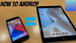 How To Use AirDrop To Send Photos amp Videos On iPad amp iPhones IOS14 2021 [upl. by O'Reilly]