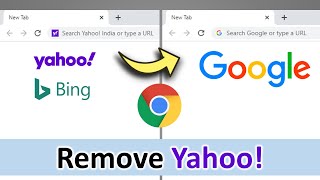 How to Change Yahoo to Google in Chrome  Remove Yahoo search engine from chrome [upl. by Weiler194]