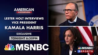 Preview Lester Holts Exclusive Interview With VP Kamala Harris [upl. by Eissel]