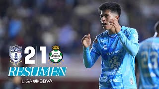 PACHUCA 21 SANTOS J2  Los Tuzos se presentan con victoria  Clausura 2025 [upl. by Catherin]