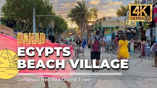 🇪🇬 Dahab Egypt Walking Tour of Beach Main Road 4K HD  60 FPS [upl. by Leiuqese876]