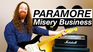 Misery Business by Paramore  Guitar Lesson amp Tutorial [upl. by Boothman]