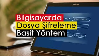 Bilgisayarda Dosya Şifreleme  Basit Yöntem [upl. by Ardath]