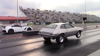 4 Cylinder Turbo Pinto Sand Bagging Against a Mustang GT C7 Z06 Corvette amp Turbo LS 240 14 Mile [upl. by Darra]