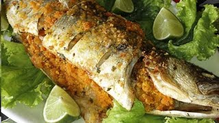 PEIXE ASSADO RECHEADO COM FAROFA RECEITA PERFEITA PARA O ALMOÇO DO DIA DOS PAIS [upl. by Narad]